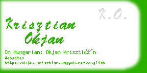krisztian okjan business card